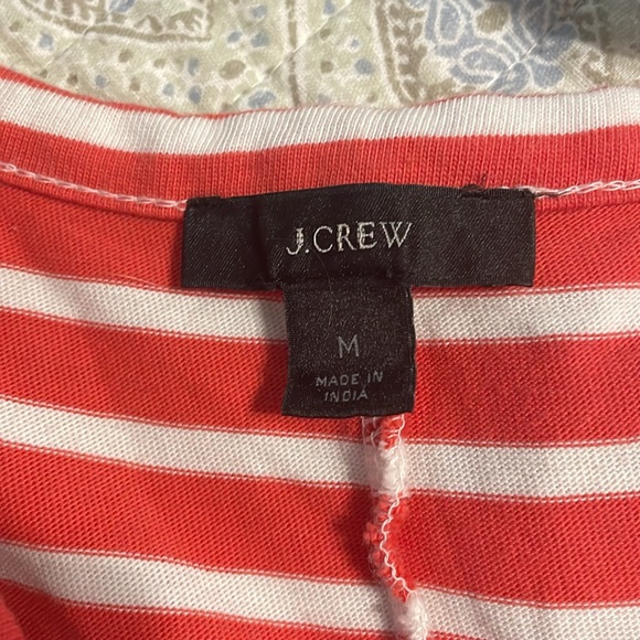 J. Crew high-low coral and white striped maxi dress size M - Picture 7 of 7